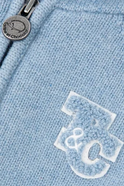 Gilet Bleu grisé chiné signature TC