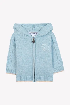 Gilet Bleu glacier chiné signature TC