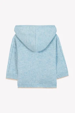 Gilet Bleu glacier chiné signature TC