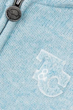 Gilet Bleu glacier chiné signature TC