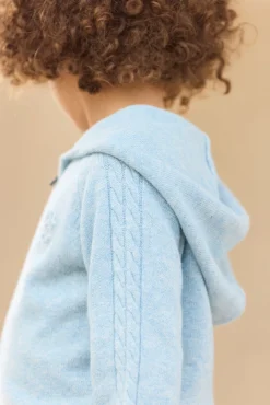 Gilet Bleu glacier chiné signature TC