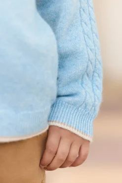 Gilet Bleu glacier chiné signature TC