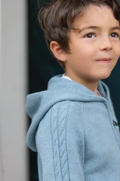 Gilet Bleu grisé chiné signature TC