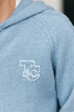 Gilet Bleu grisé chiné signature TC