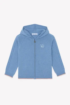 Gilet Bleu grisé chiné signature TC