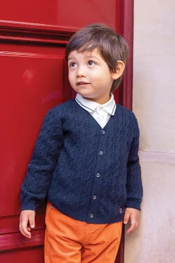 Gilet Marine 100% cachemire