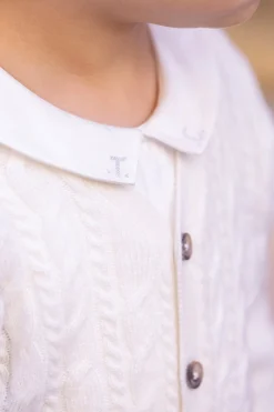 Gilet Ecru 100% cachemire