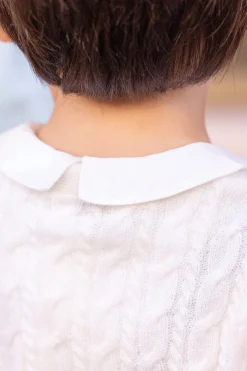 Gilet Ecru 100% cachemire