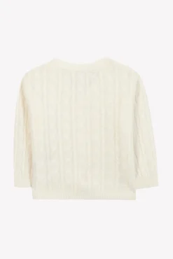 Gilet Ecru 100% cachemire