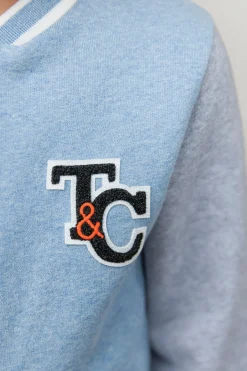 Gilet Bleu grisé effet bomber