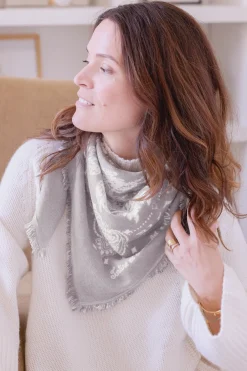 Grand Foulard Taupe Kujten x Tartine et Chocolat