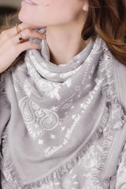 Grand Foulard Taupe Kujten x Tartine et Chocolat