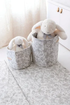 Grande panière toile de jouy gris Mèzamé x Tartine et Chocolat