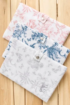 Housse de carnet Imprimé toile de jouy gris