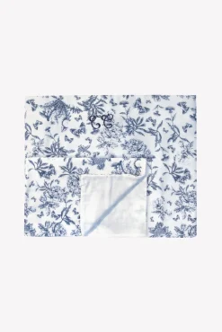 Housse de couette Imprimé inspiration toile de jouy bleu