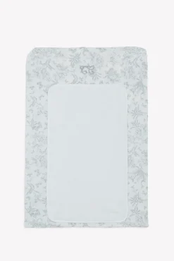 Housse de matelas à langer Imprimé inspiration toile de jouy gris