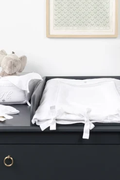 Housse de matelas à langer Monogramme blanc