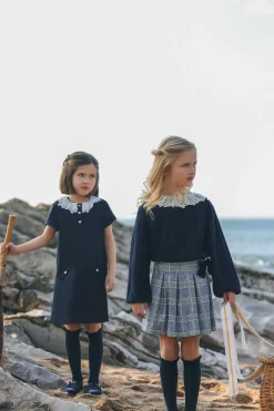 Jupe Marine à carreaux