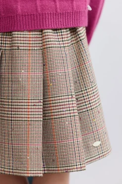 Jupe Sable à carreaux