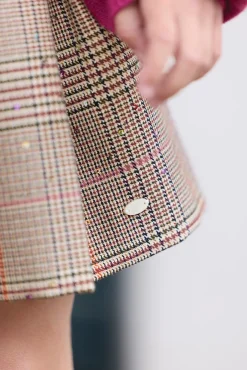 Jupe Sable à carreaux