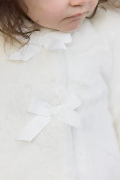 Manteau Ecru imitation fourrure