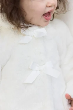 Manteau Ecru imitation fourrure