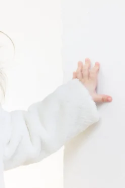 Manteau Ecru imitation fourrure