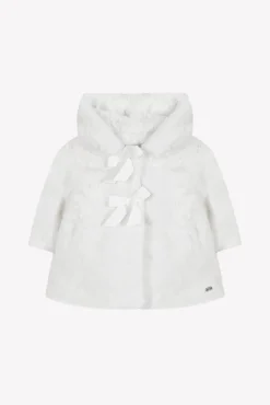 Manteau Ecru imitation fourrure