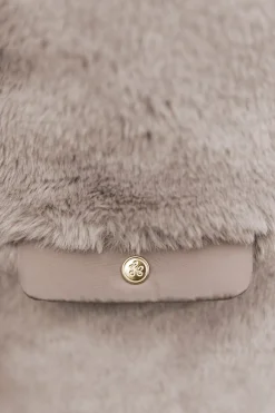 Manteau Taupe imitation fourrure