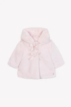 Manteau Rose pâle imitation fourrure