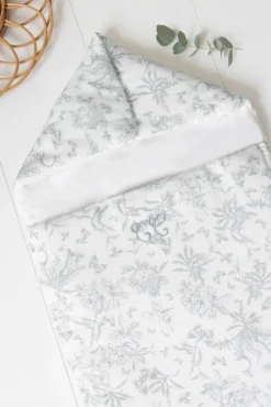 Nid d'ange Imprimé inspiration toile de jouy gris