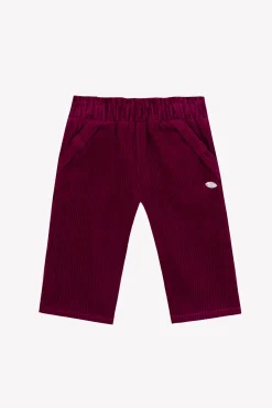 Pantalon Prune velours nœud