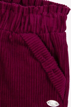 Pantalon Prune velours nœud