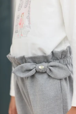 Pantalon Gris chiné en flanelle