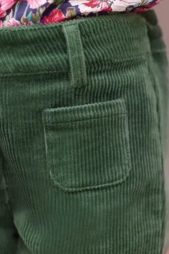 Pantalon Vert de gris en velours