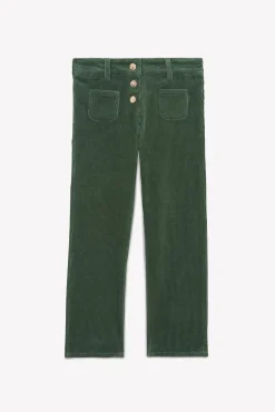 Pantalon Vert de gris en velours