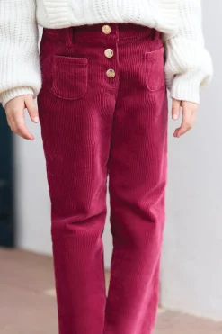 Pantalon Magenta en velours