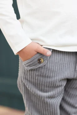 Pantalon Gris chiné en velours