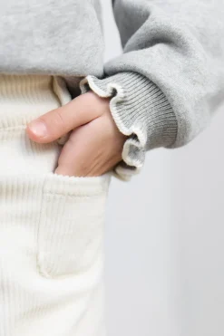 Pantalon Ecru en velours