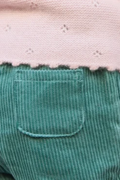 Pantalon Emeraude velours nœud