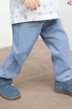 Pantalon Bleu grisé poches