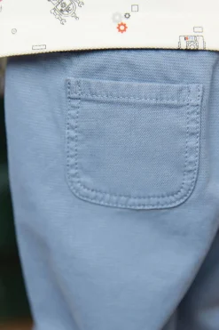 Pantalon Bleu grisé poches