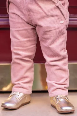 Pantalon Myosotis velours nœud