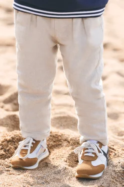 Pantalon Greige chiné en flanelle