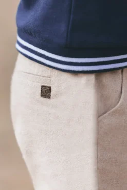 Pantalon Greige chiné en flanelle