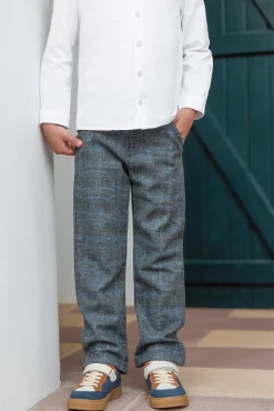 Pantalon Gris chiné à carreaux