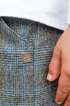 Pantalon Gris chiné à carreaux