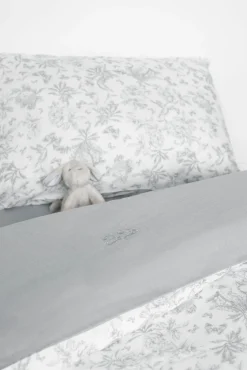 Parure de lit Imprimé inspiration toile de jouy gris