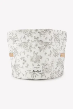 Petite panière toile de jouy gris Mèzamé x Tartine et Chocolat