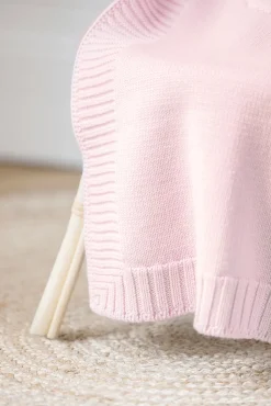 Plaid Laine Hérisson rose pâle